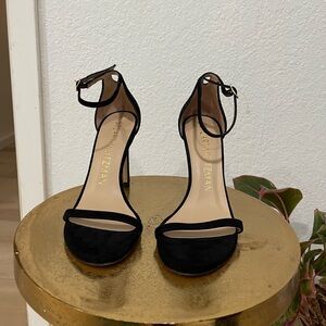 Black velvet Stuart Weitzman Sandal Heels